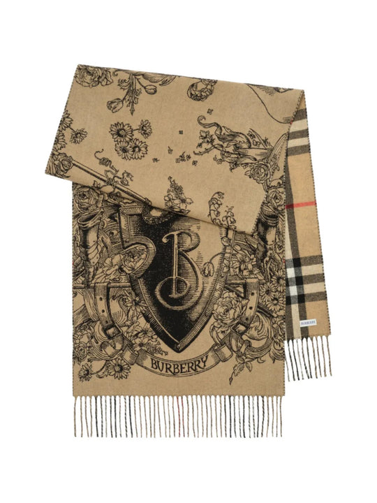 Tan scarf, front view