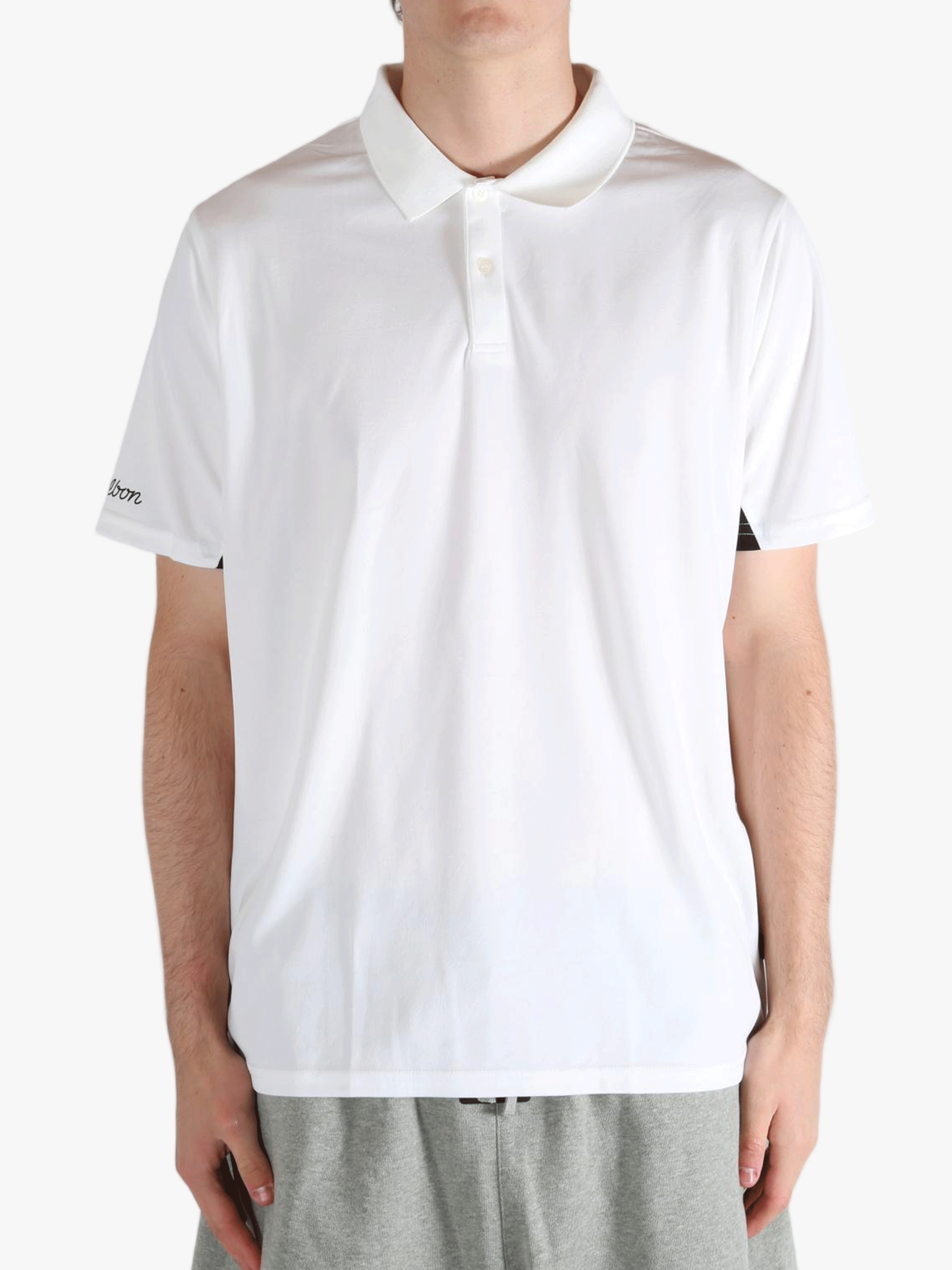 White t-shirts worn by a person, showing the t-shirts fit