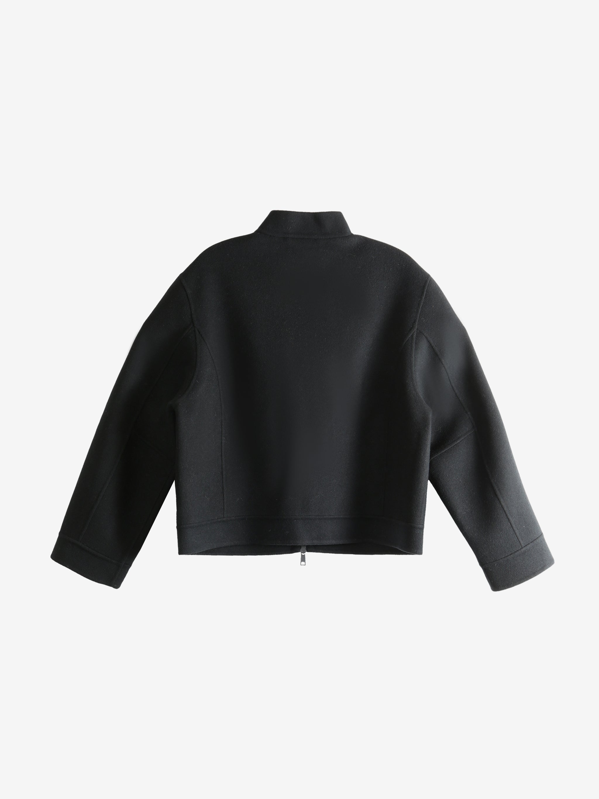 Black jacket, back view