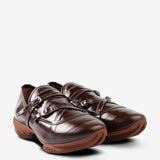Brown shoes, front view