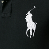 Close up of black shirt, showing texture of the cotton fabric