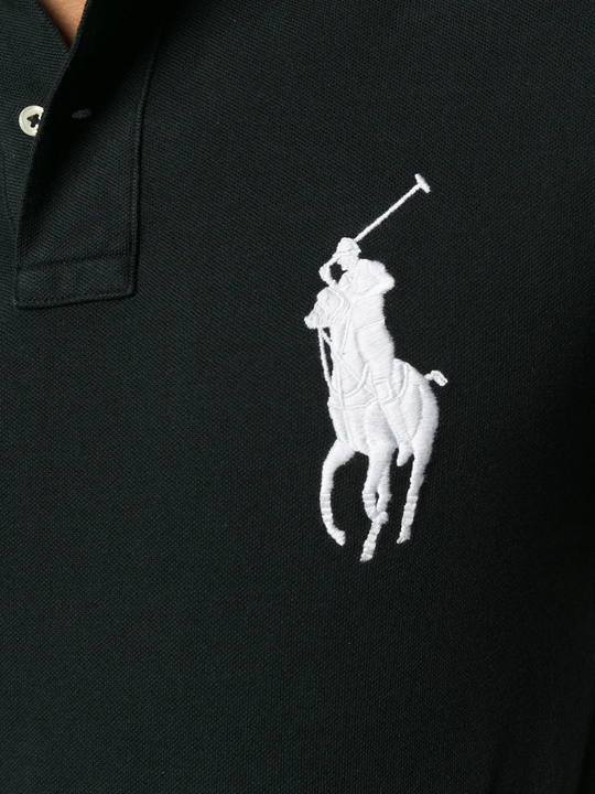 Close up of black shirt, showing texture of the cotton fabric