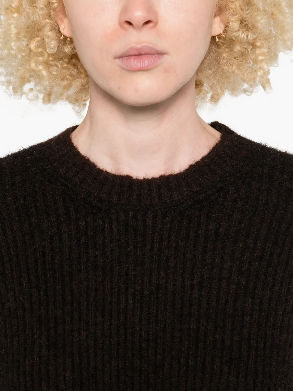 Close up of black top,showing texture of the cotton fabric