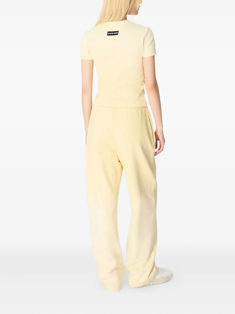 Yellow t-shirt, full body view