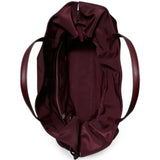 Burgundy bag, front view