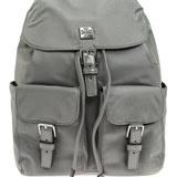 Grey backpack, front view