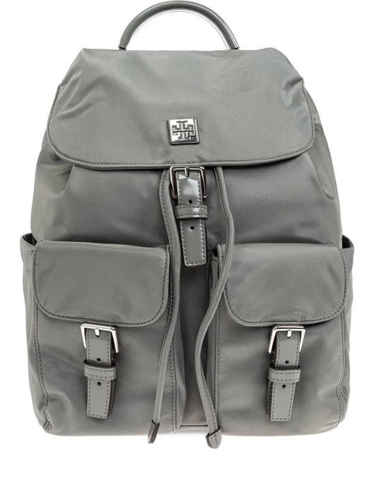 Grey backpack, front view