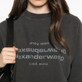 Black t-shirt, front view