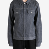 Grey jacket, full body view