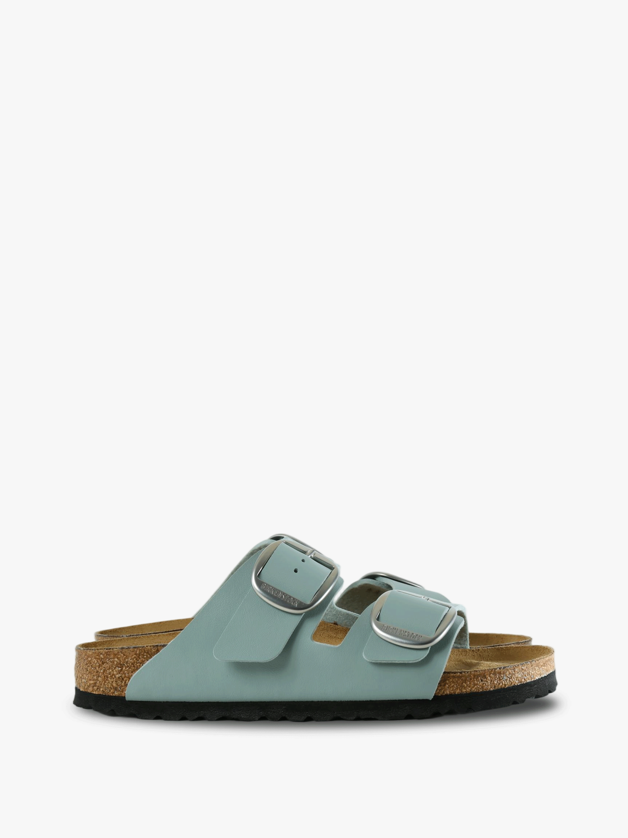 Green sandals, front view