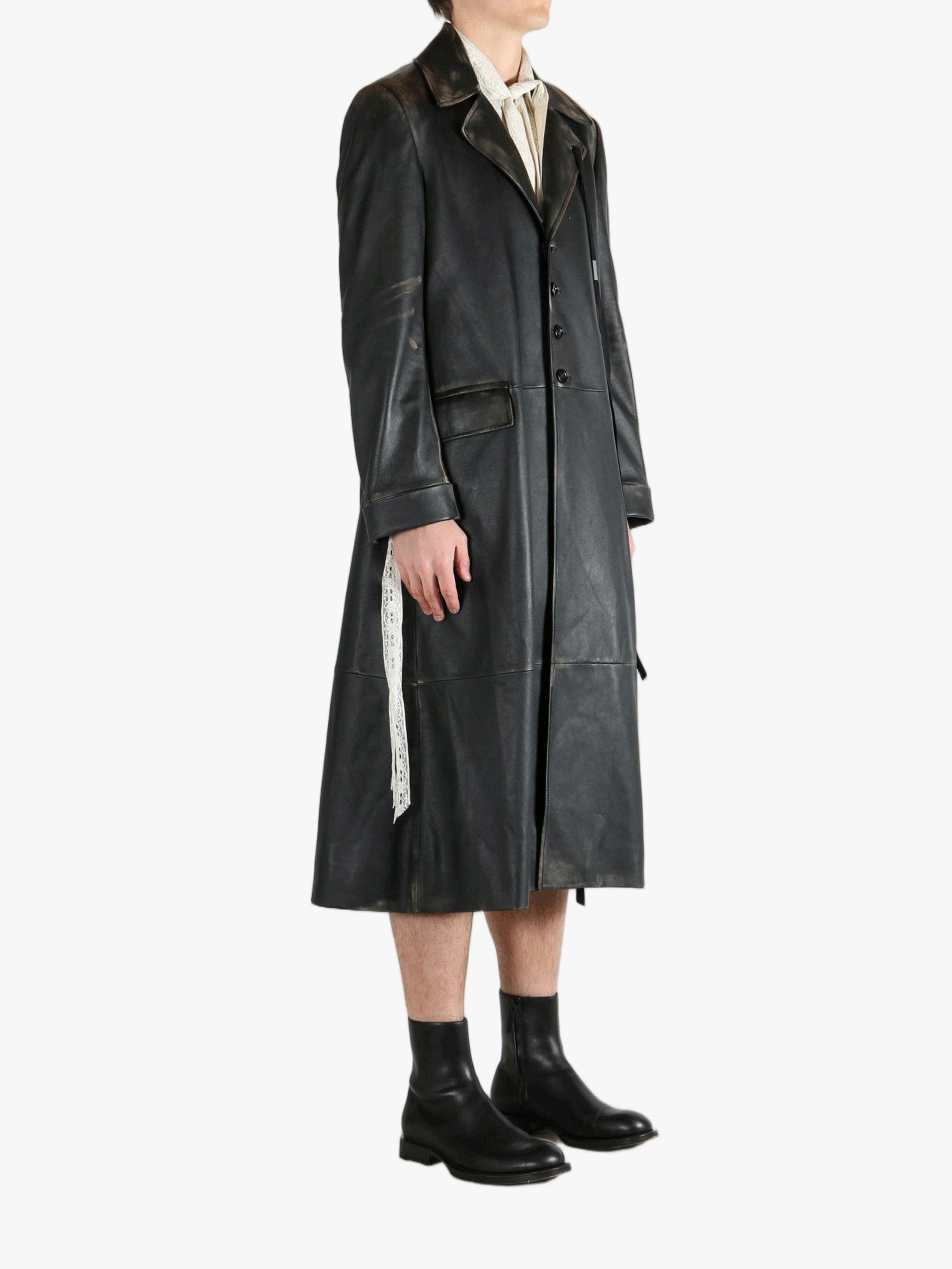 Black coat,full body view