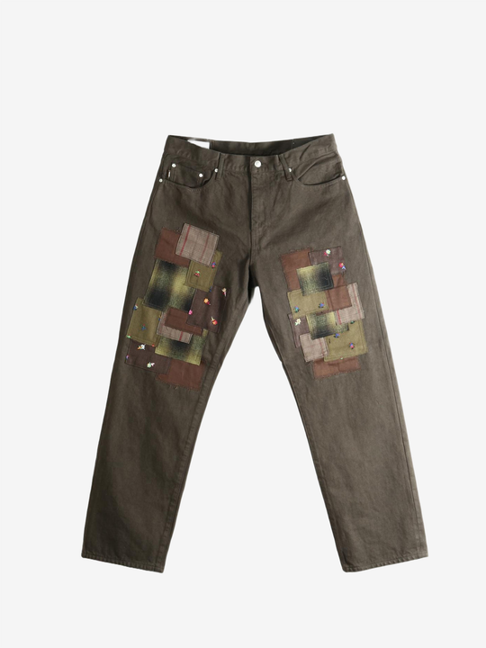 Brown jeans, front view