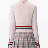 Pink knitwear, full body view