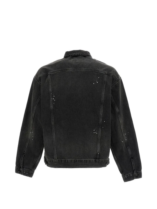Black jacket, back view