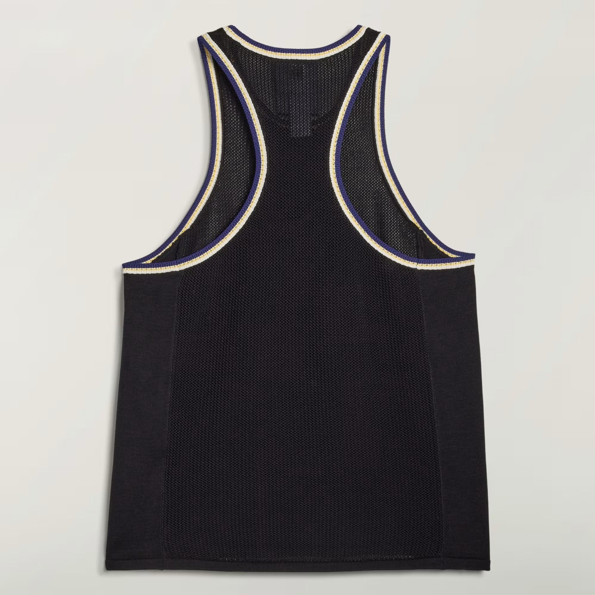 Black top, back view