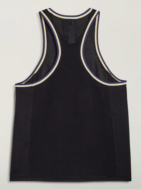 Black top, back view