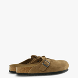 Tan sandals, side view