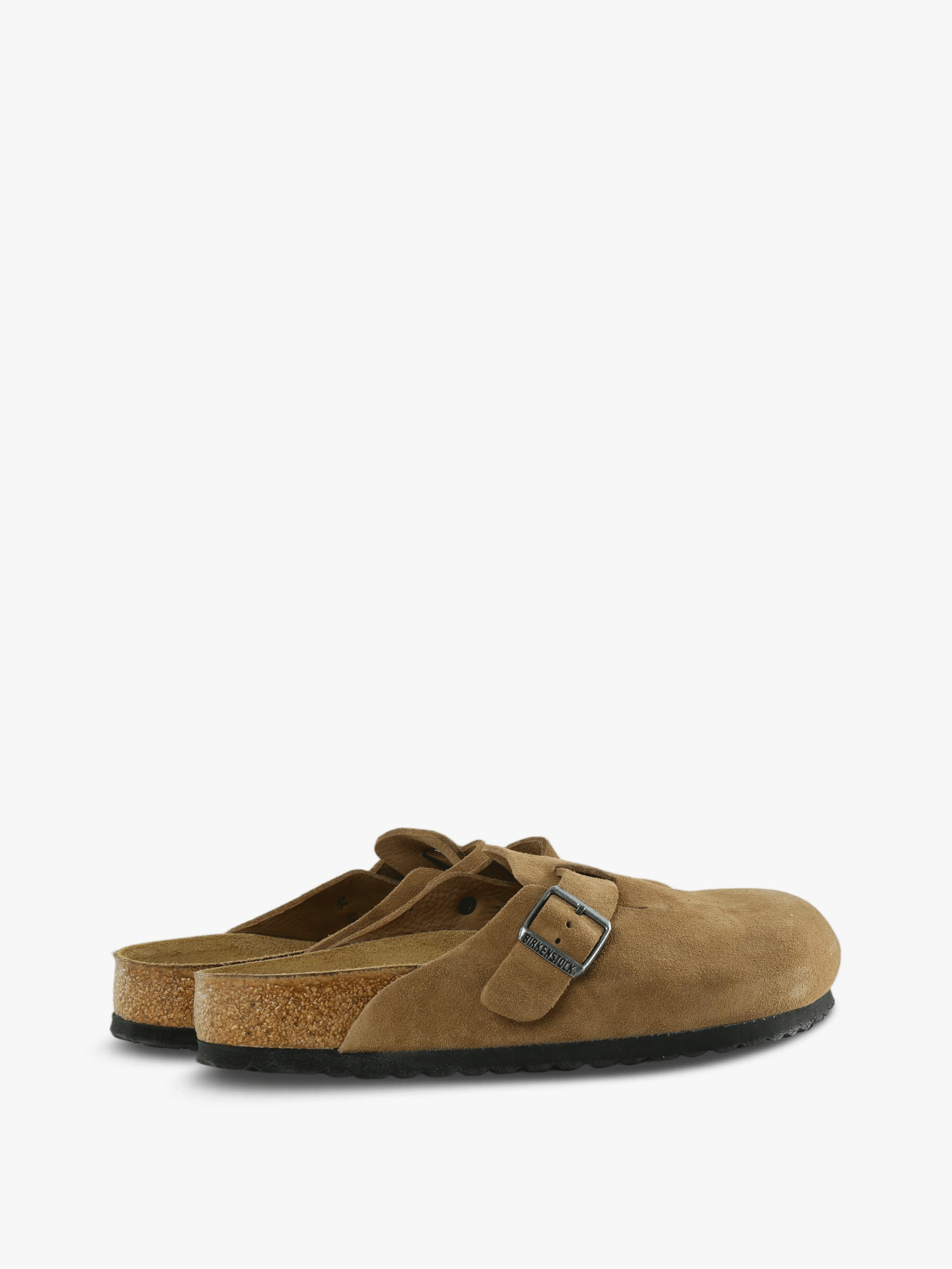 Tan sandals, side view