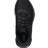 black sneakers, top view