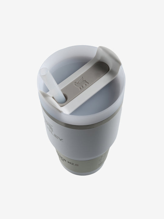 Grey tumbler,top view