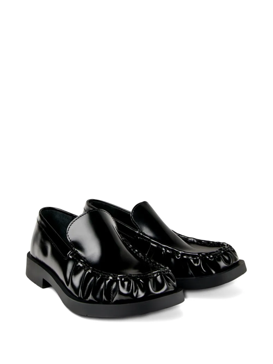 Black loafers-mules, side view