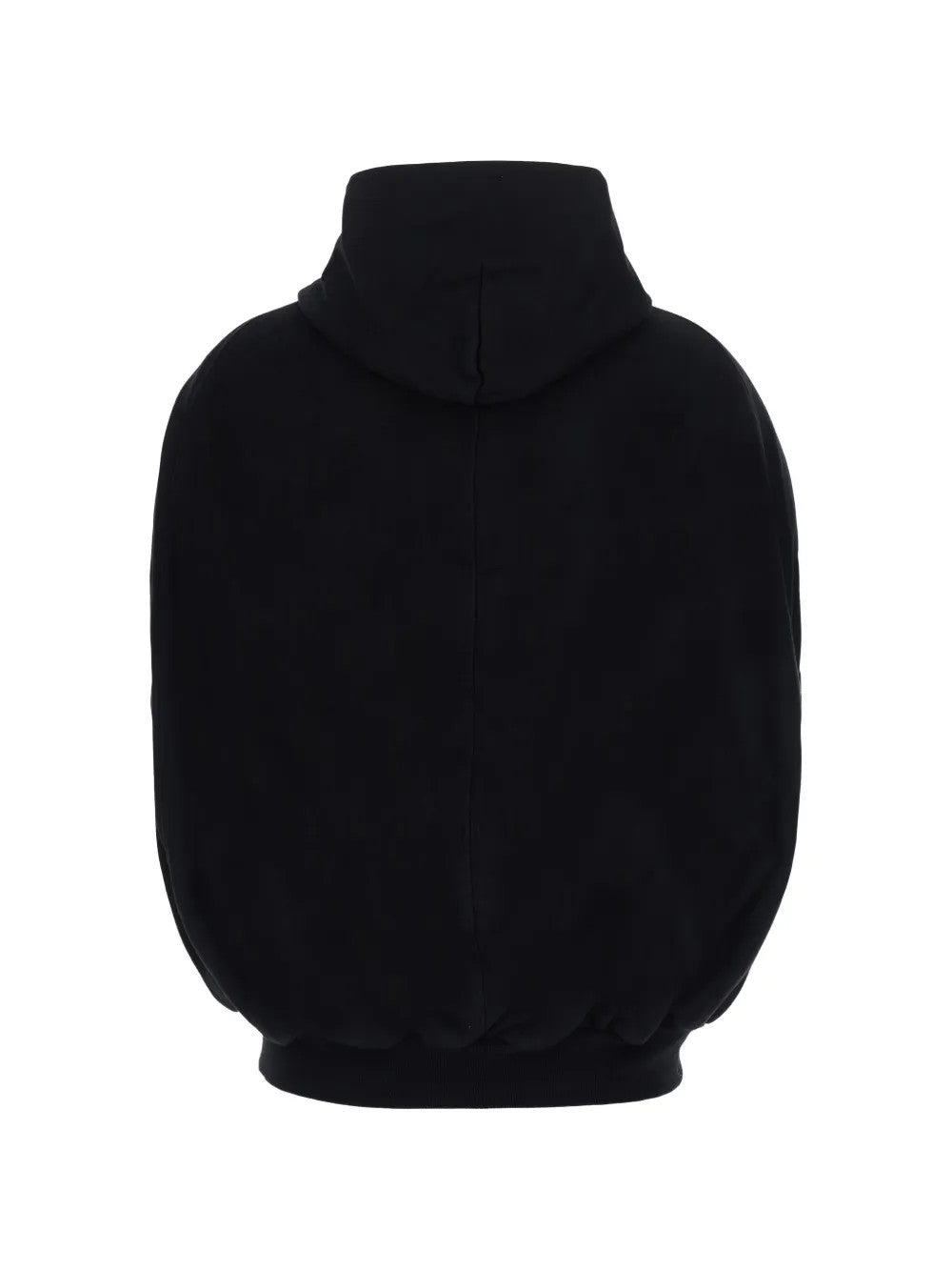 Black hoodie, back view