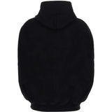 Black hoodie, back view