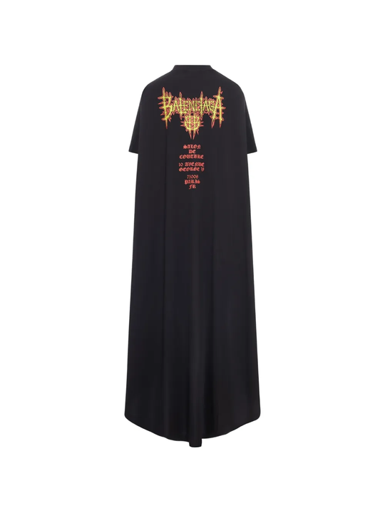 Black t-shirt, back view