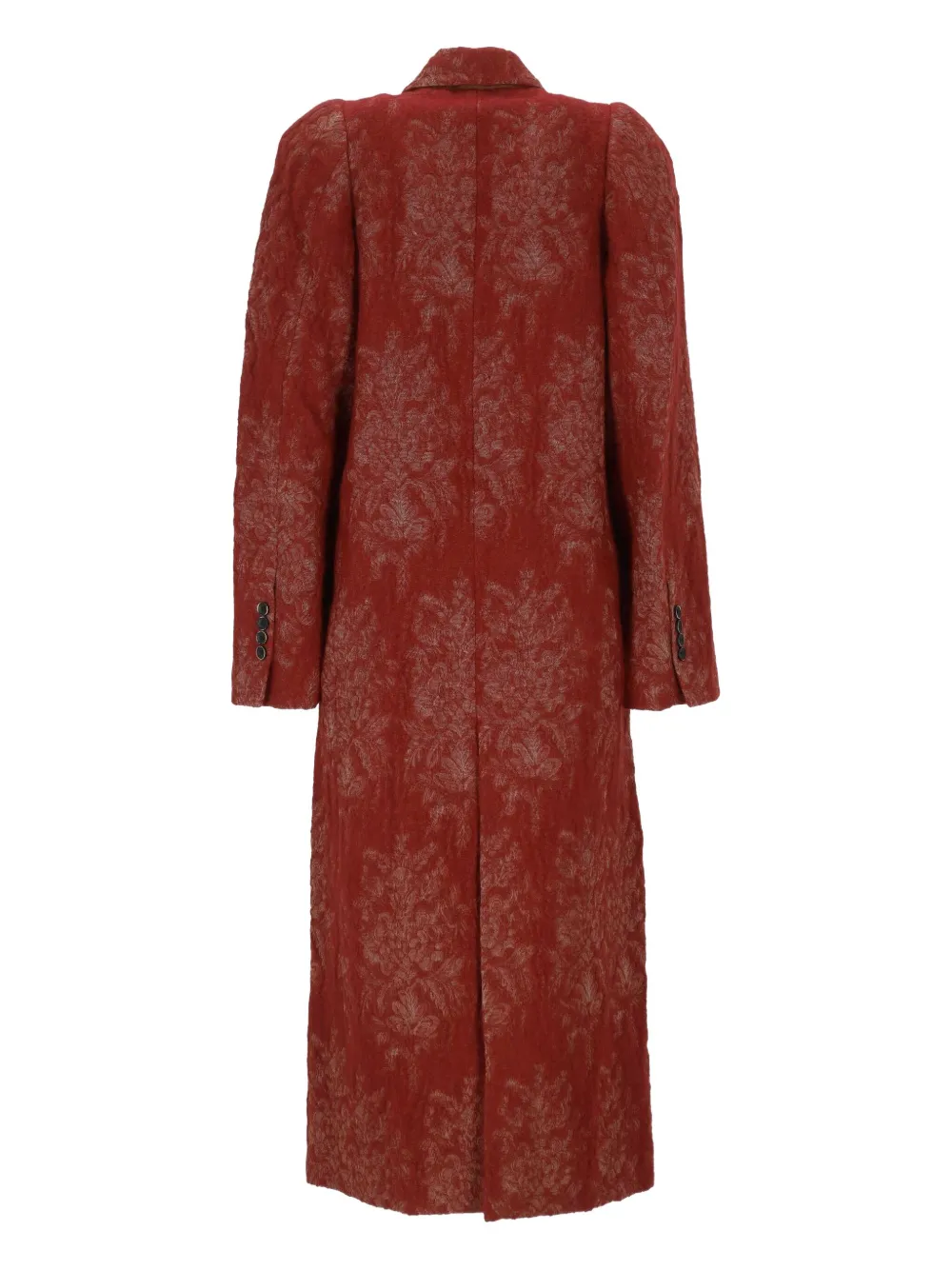 Red jackets, back view