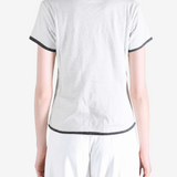 White t-shirt, full body view