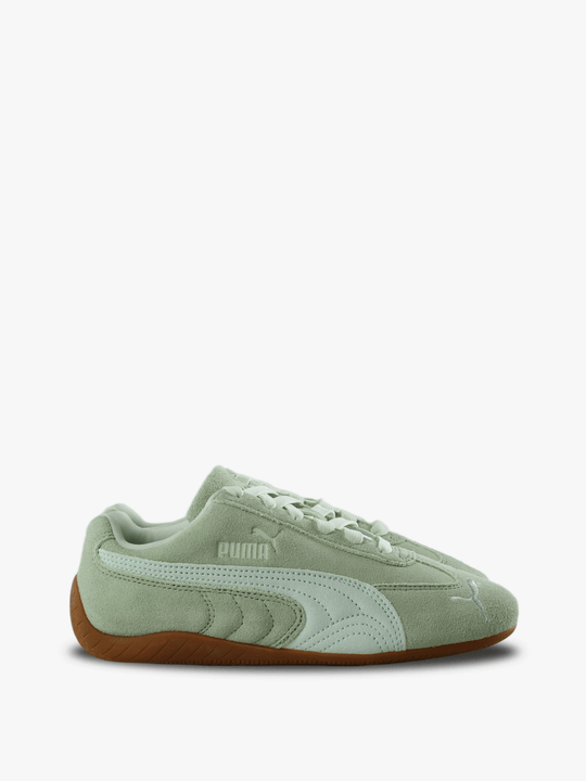 Green shoes, side view