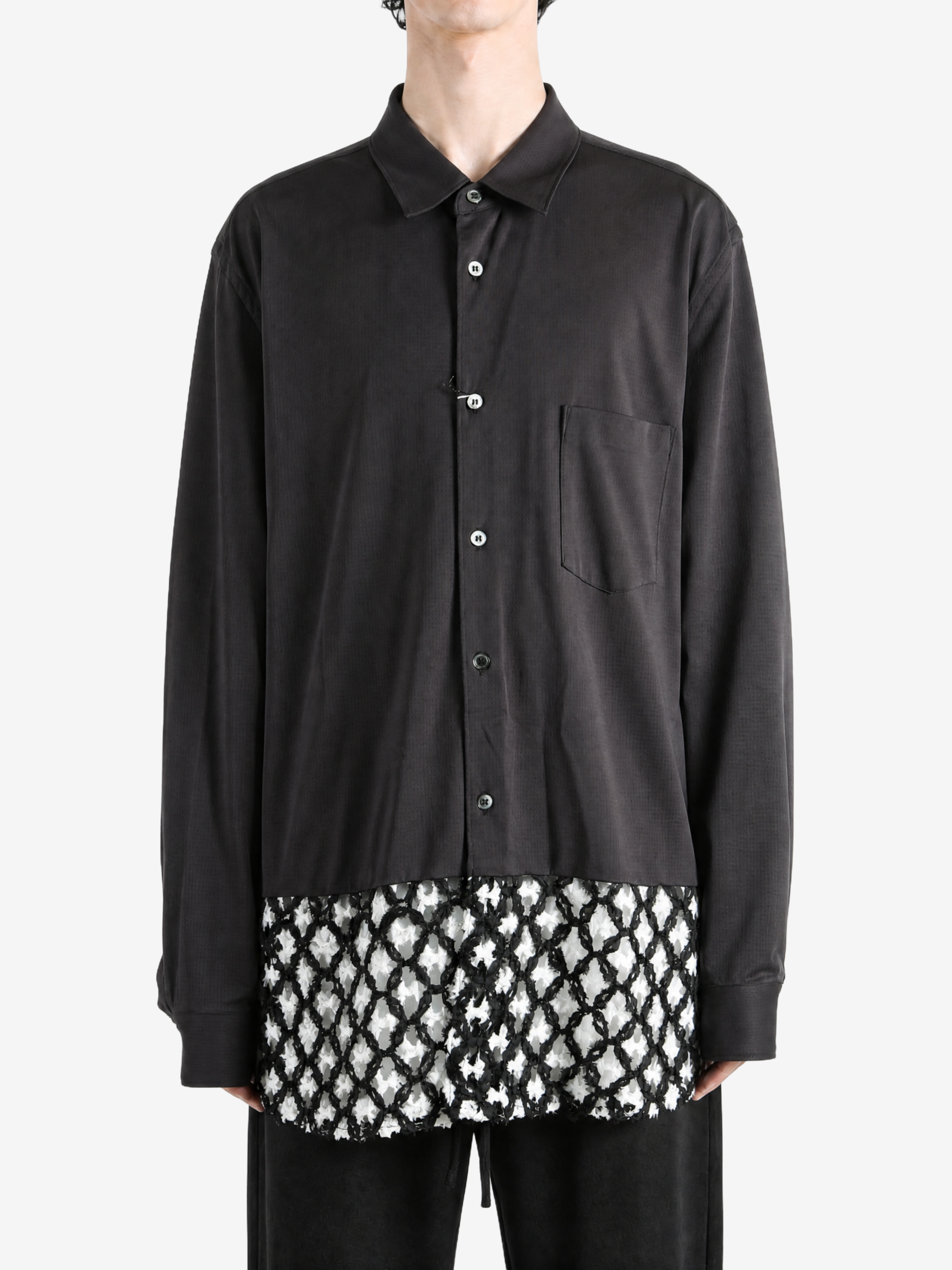 Black shirt, front view