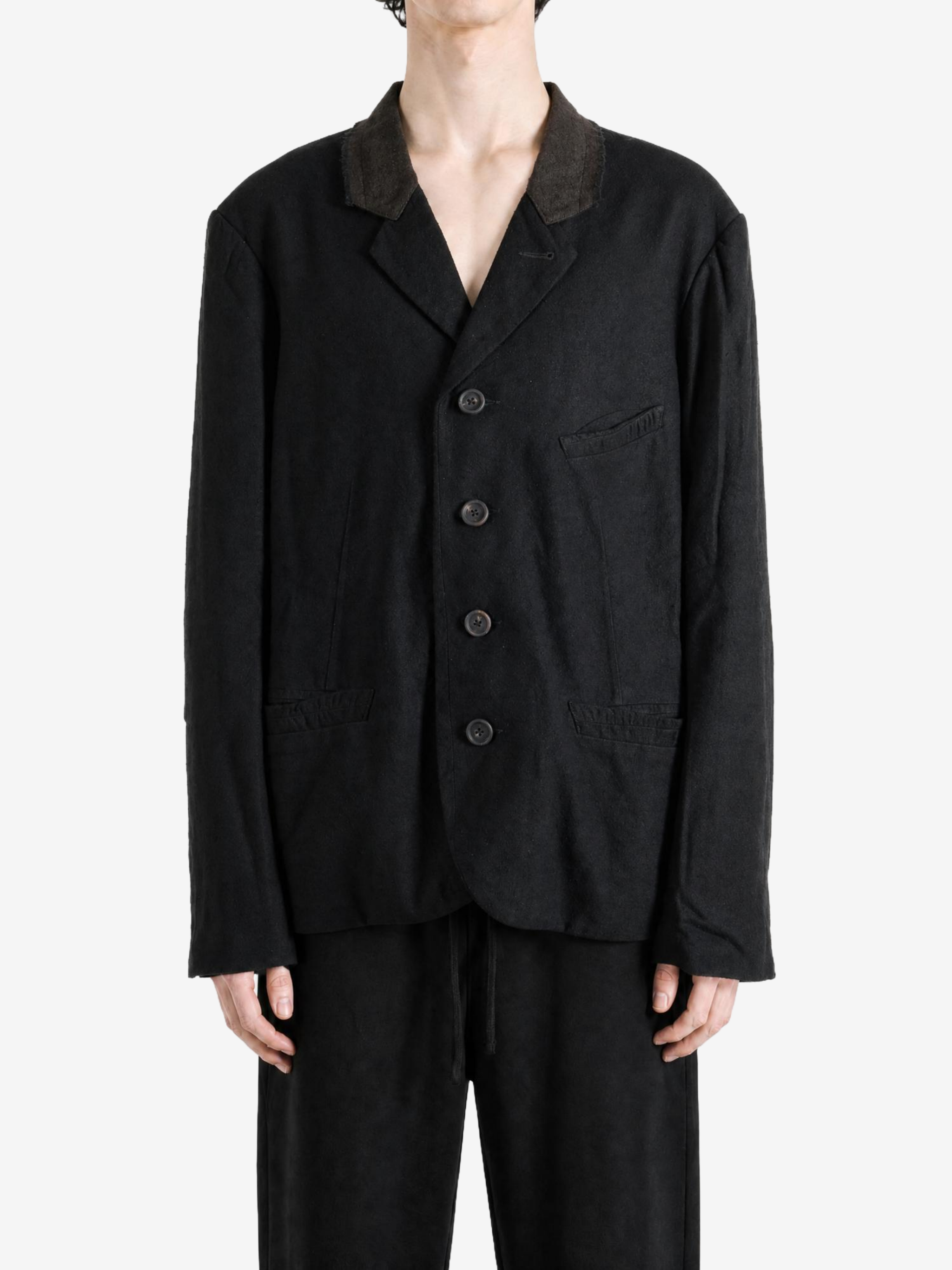 Black blazer, front view