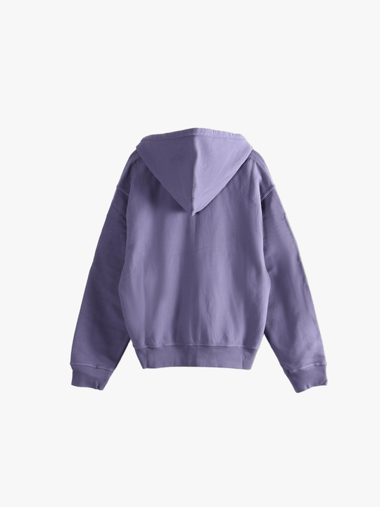 Purple hoodie,back view