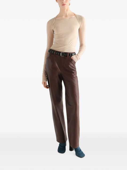 Tan top, full body view