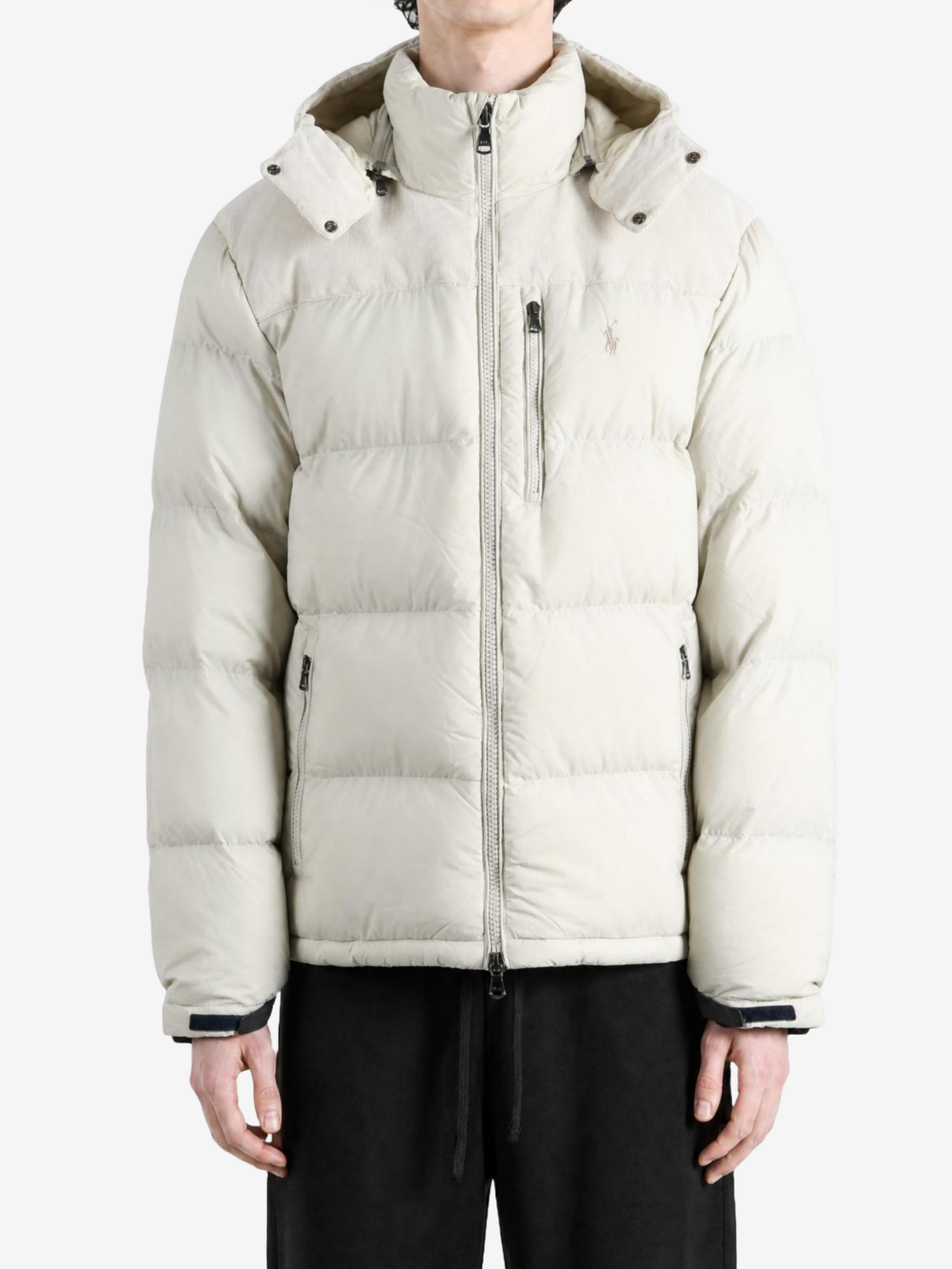 Tan jacket, full body view