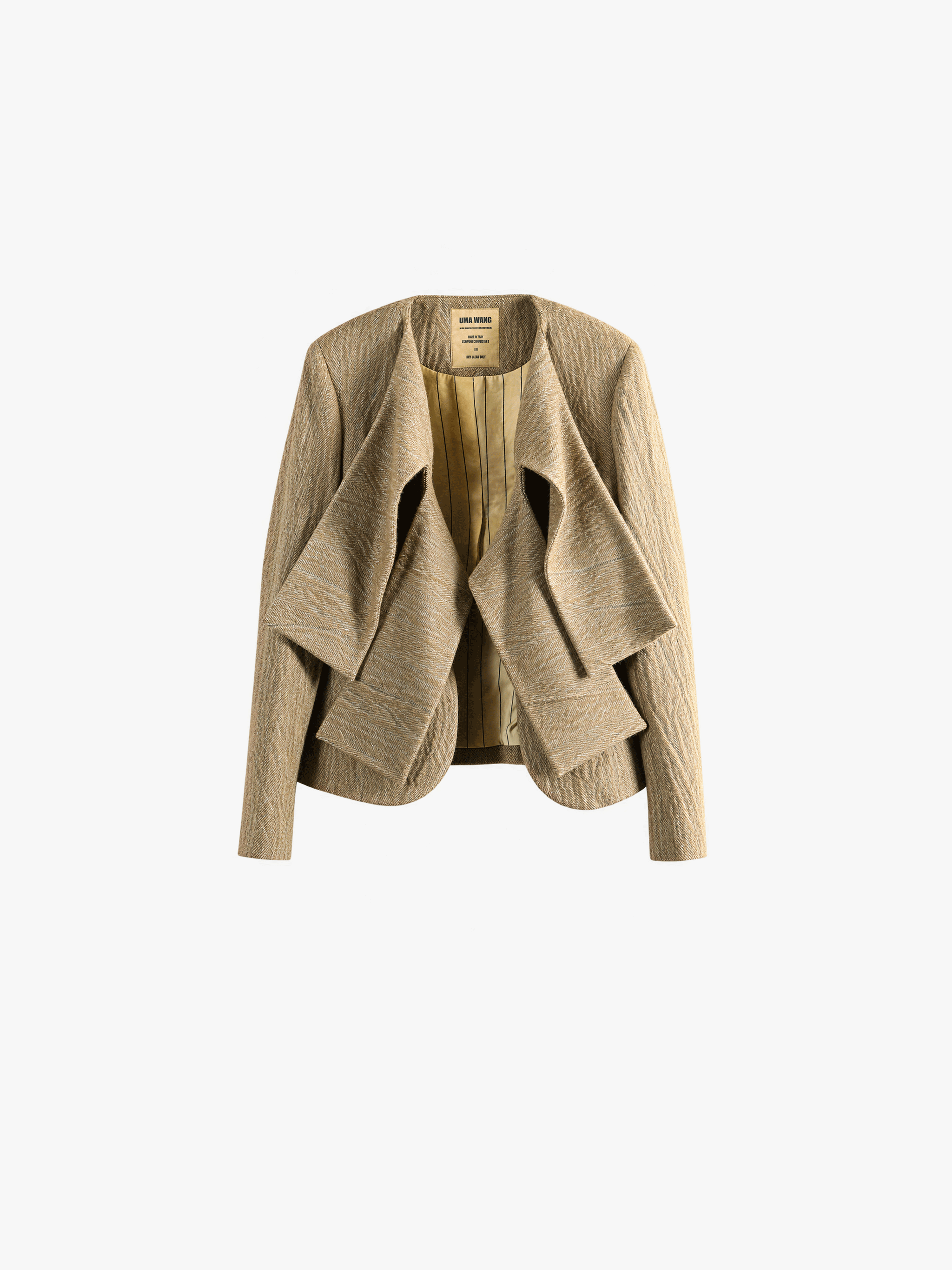 Tan jacket, front view