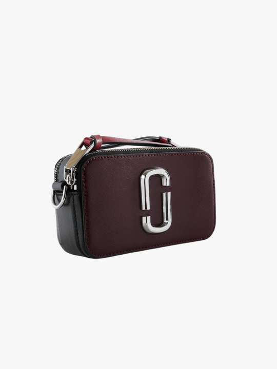 Burgundy bag, front view