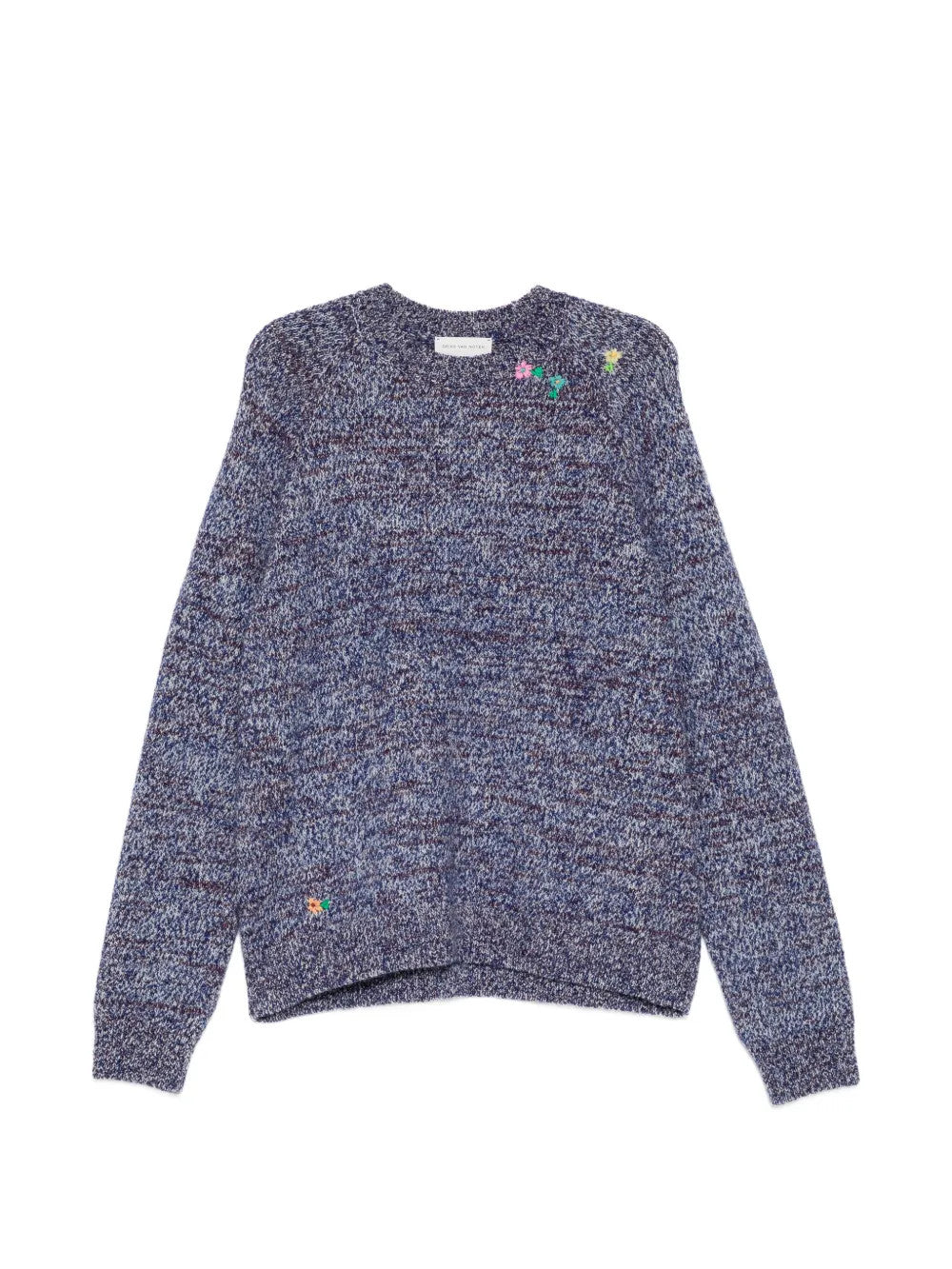 Blue knitwear, front view