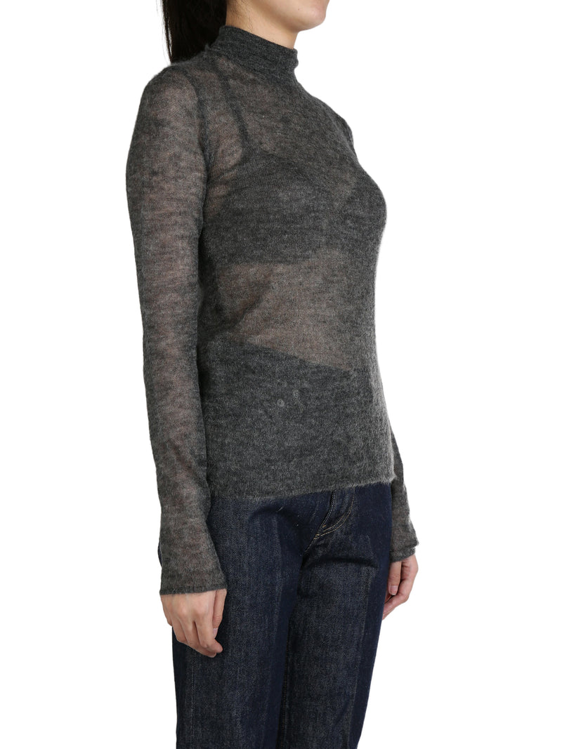 AURALEE - Women Kid Mohair Sheer Knit Turtle