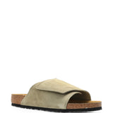 Tan sandals, front view