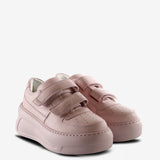 Pink sneakers, side view