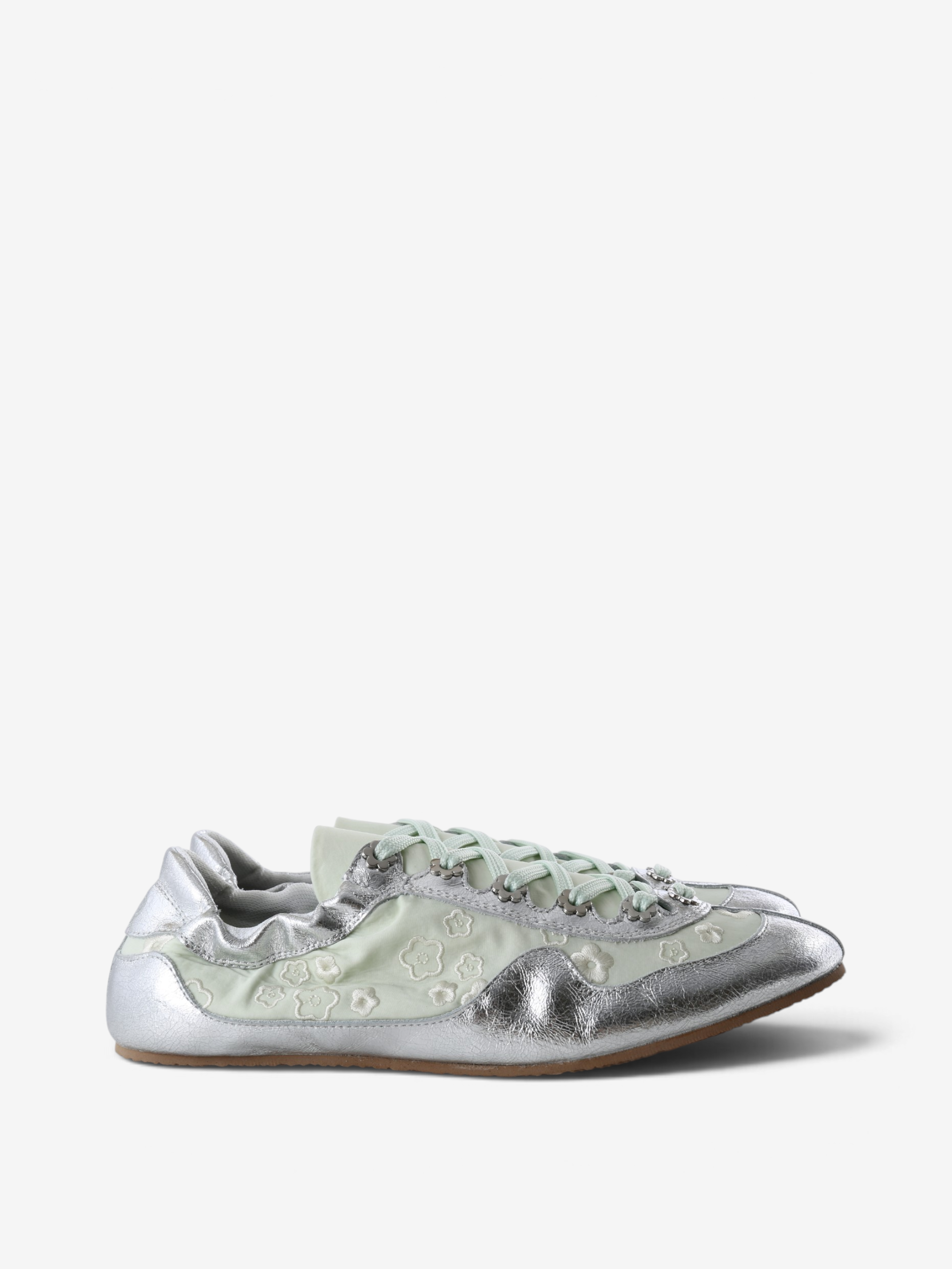 Green shoes, side view