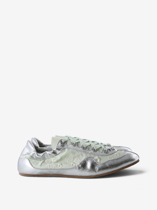 Green shoes, side view