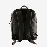 Brown backpack, back view