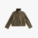 Tan jacket, front view