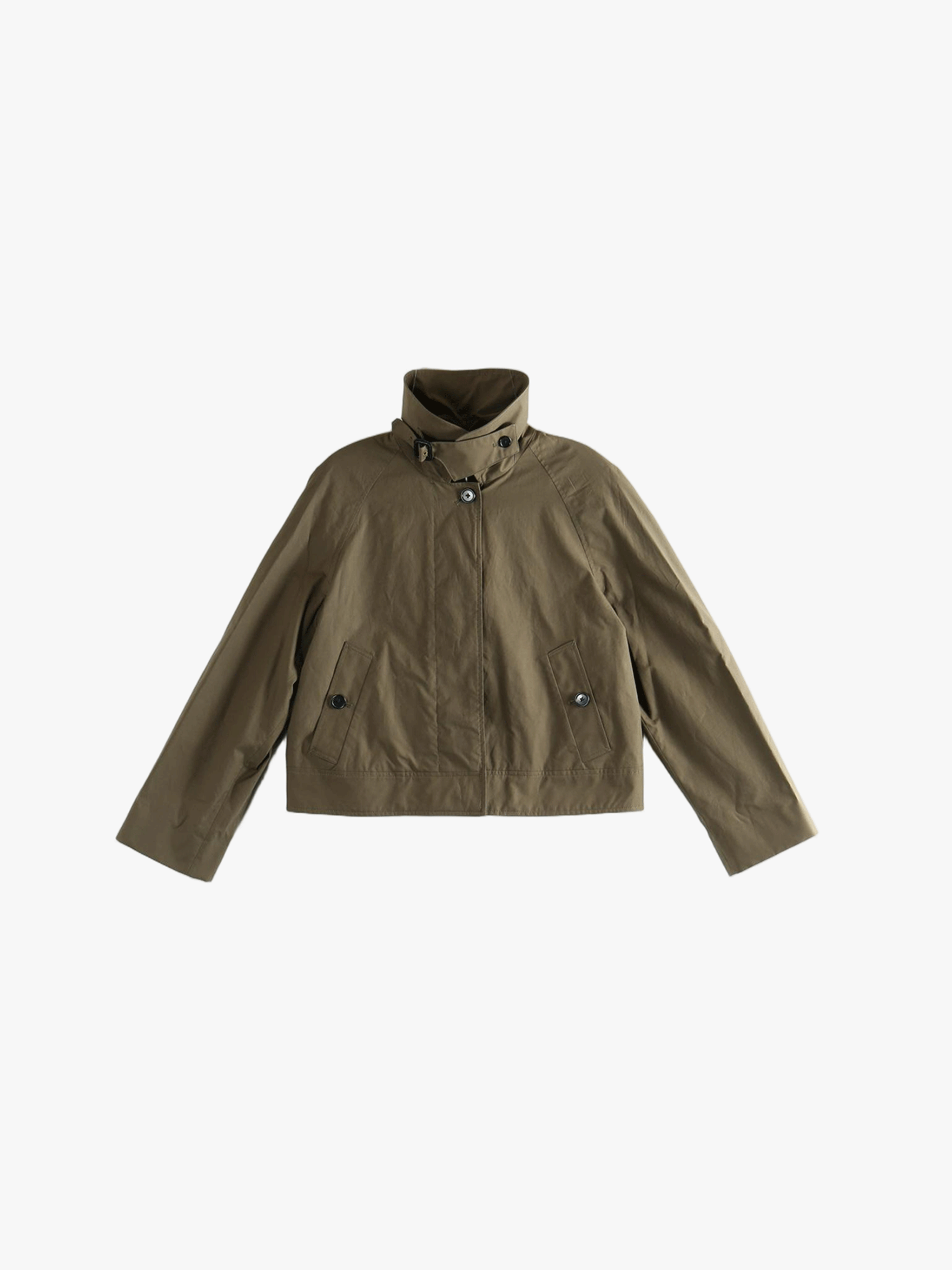 Tan jacket, front view