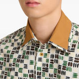 Close up of white shirt, showing texture of the Cotton fabric