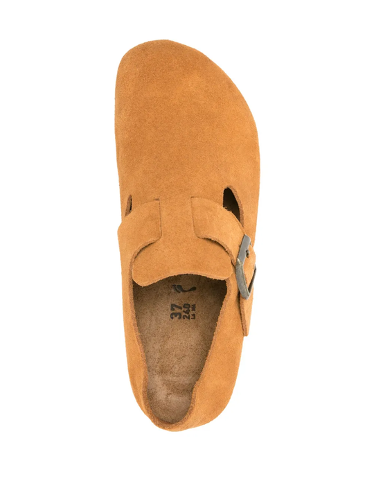 Brown sandals, top view