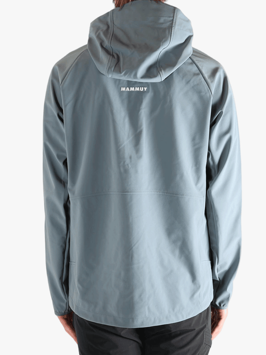 Blue jacket worn by a person, showing the jacket's fit